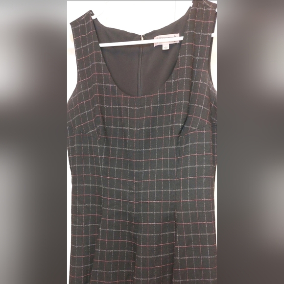 Nanette Lepore Size 4 Black Plaid Sleeveless Lined Dress Preppy Career Career - Picture 2 of 12